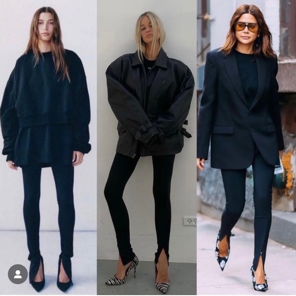 NWT Wardrobe NYC  Navy Blue Front Zip Ankle Leggings/Pants Size Large - Picture 14 of 16